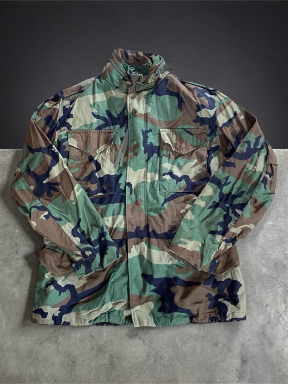 Alpha Industries Vintage Woodland M-65 Camouflage Field Coat w/ Hood